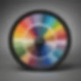 A color wheel showcasing various shades and harmonies for design inspiration