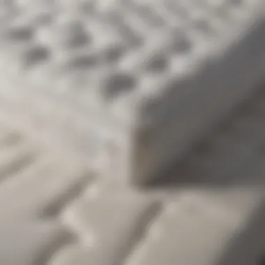 Different types of mattress tops arranged for comparison