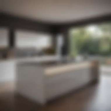 Sleek Modern Kitchen Island Sleek modern kitchen island with minimalist design