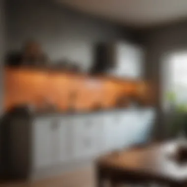 Coordinated Décor and Wall Paint An elegant kitchen with coordinated wall paint and décor elements.