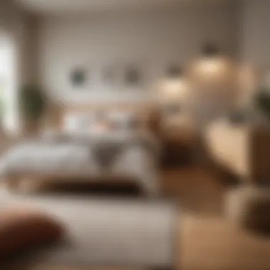 Cozy Light Wood Bedroom Atmosphere Cozy bedroom featuring light wood furniture and soft textiles