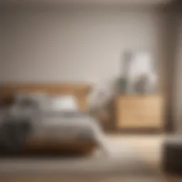 Elegant light wood bedroom set showcasing minimalist design