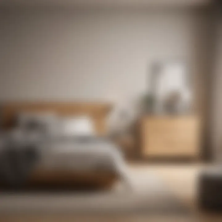 Elegant light wood bedroom set showcasing minimalist design