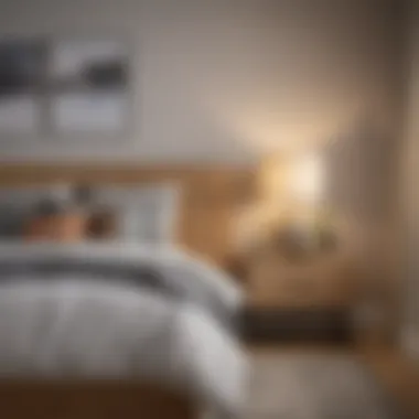 Modern Accents in Light Wood Bedroom Set Stylish light wood bedroom set with modern accents