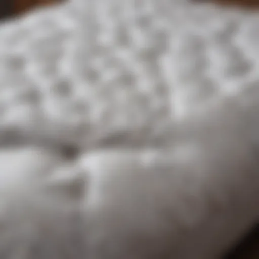 Elegant lightweight cooling down comforter displayed on a bed