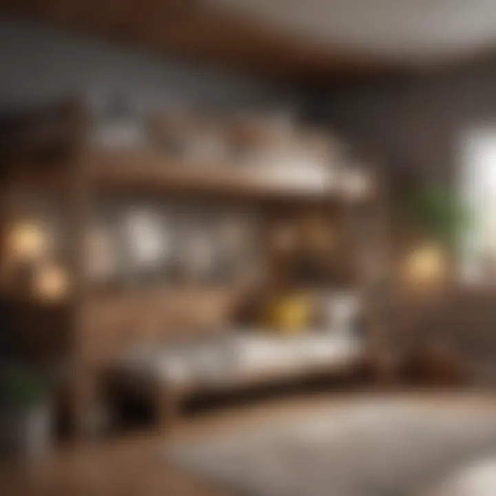 Cozy children's room featuring a loft bed