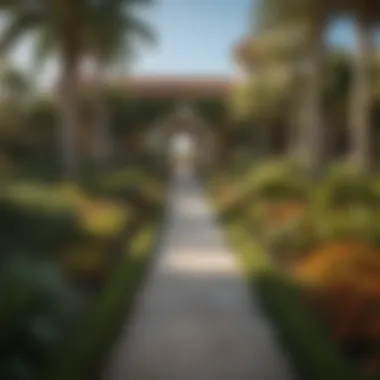 Landscaped gardens surrounding the Mar-a-Lago estate