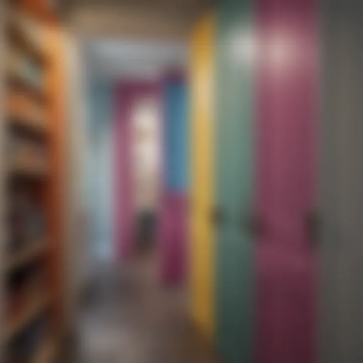 Colorful pantry door design showcasing vibrant hues