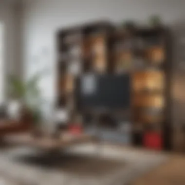 Stylish Modular Toy Storage in a Living Room Modern modular toy storage unit in a stylish living room