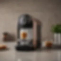 A sleek Nespresso machine displayed in a modern kitchen setting