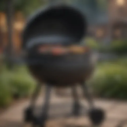 Elegant charcoal grill showcasing a rich flavor profile