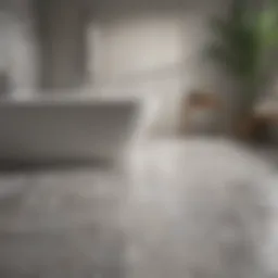 Elegant non-slip bathroom flooring showcasing texture and design.
