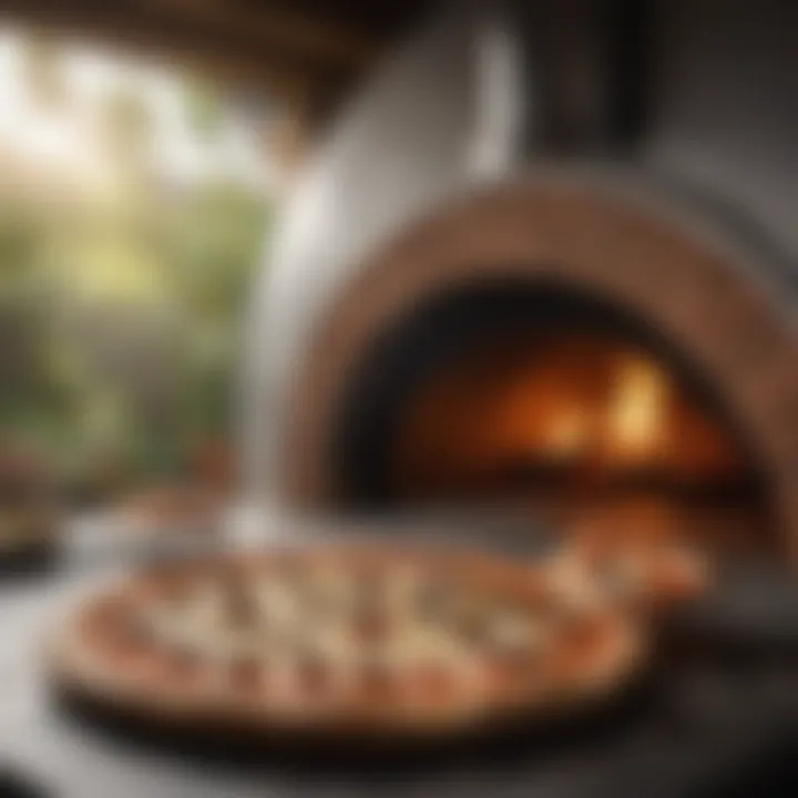 A person enjoying a freshly baked pizza from an Ooni oven.
