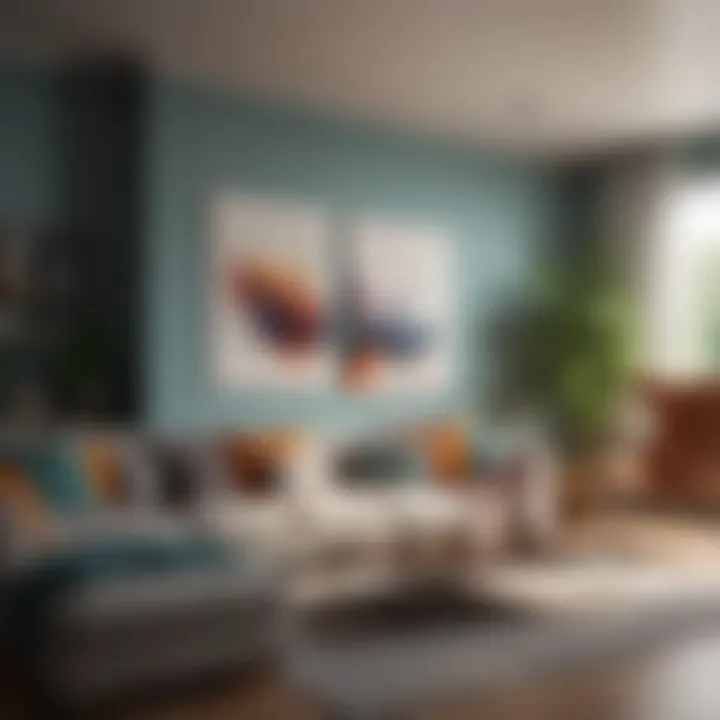 Trendy living room design with contemporary color schemes