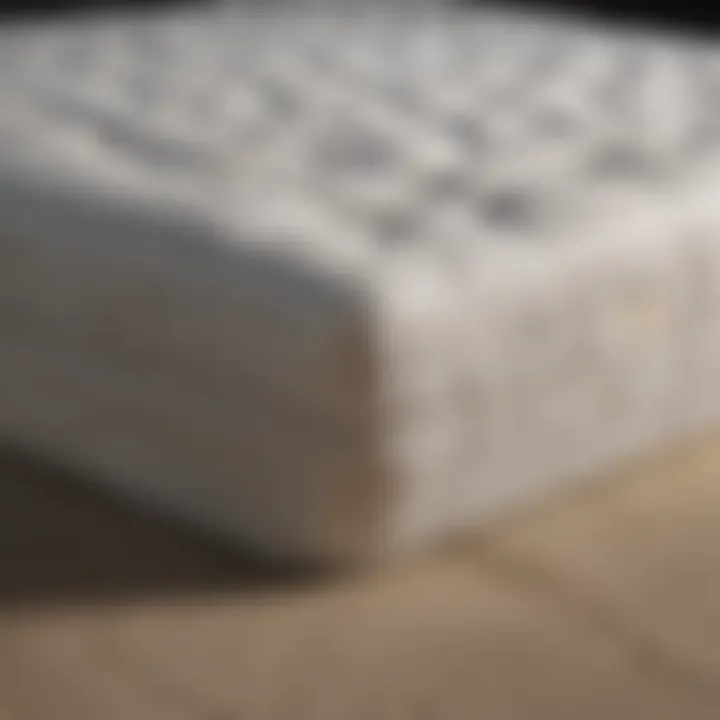 A comparison chart of different mattress materials suitable for side sleepers.