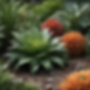 Close-up of a diverse range of plants suitable for various hardiness zones