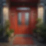 Charming red front door