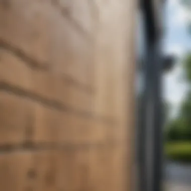 Clean Exterior Wall After Power Washing Vibrant stock photo showcasing a clean exterior wall post washing