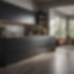 A modern kitchen featuring sleek cabinetry and innovative storage solutions