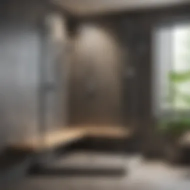 Innovative shower design demonstrating space efficiency with a bench