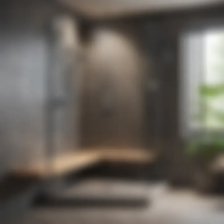 Innovative shower design demonstrating space efficiency with a bench