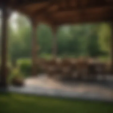 Cozy outdoor retreat with natural elements