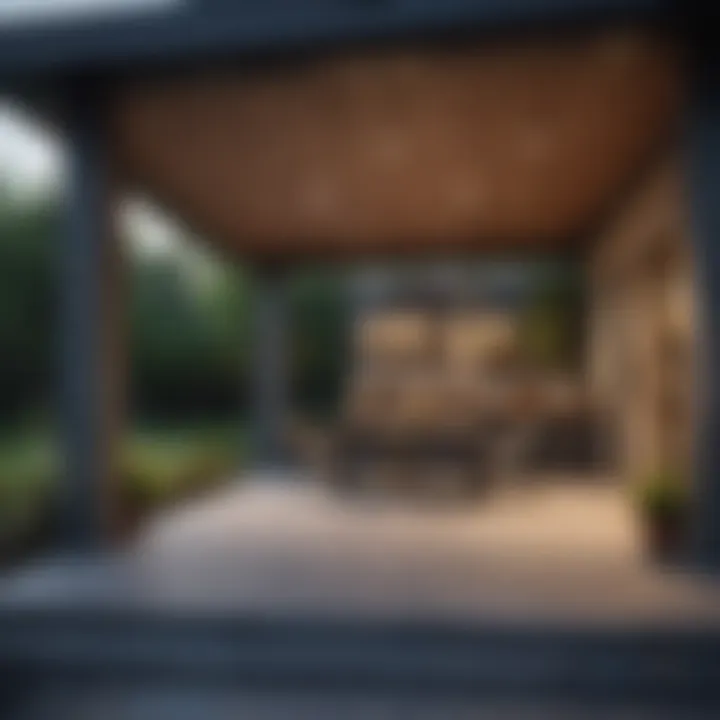 Modern covered patio design with sleek lines