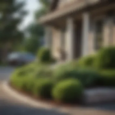 Small landscape pine trees enhancing the curb appeal of a home