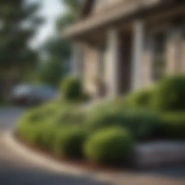 Small landscape pine trees enhancing the curb appeal of a home