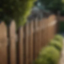 Elegant wooden fence enhancing garden aesthetics
