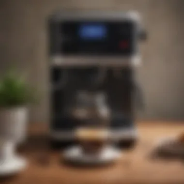 User Enjoying Brewed Coffee User enjoying freshly brewed coffee from a combination coffee maker