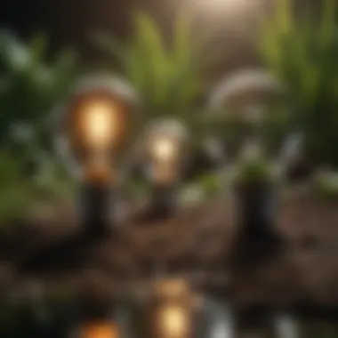 Close-up of various bulb types, showcasing their unique characteristics