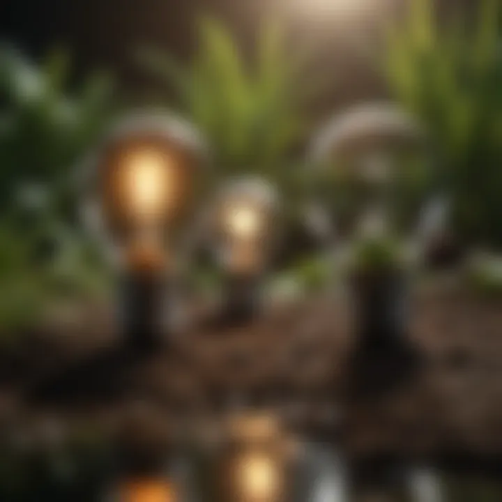 Close-up of various bulb types, showcasing their unique characteristics