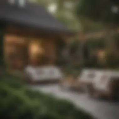 Charming Outdoor Space Inviting backyard patio with comfortable seating and greenery