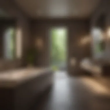 Spa-like Bathroom Retreat Luxurious bathroom with modern fixtures and ambient lighting