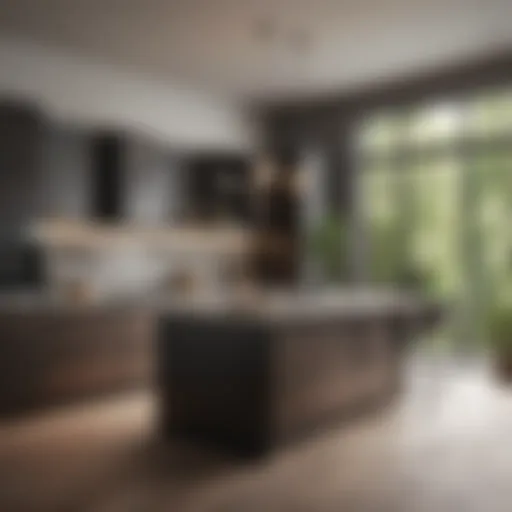 Modern kitchen with sleek cabinetry and innovative layout