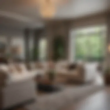 Elegant Open Living Area Open-concept living space featuring stylish furniture and decor