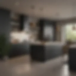 Luxurious modern kitchen design with sleek cabinetry