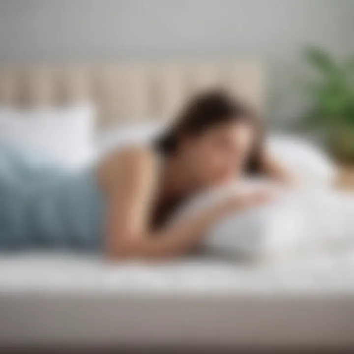 Person enjoying a restful sleep on a cooling mattress pad