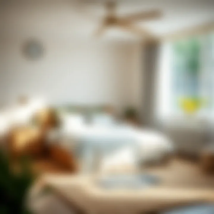 Cozy Bedroom with Soft Rug A serene bedroom featuring a soft rug near the bed, enhancing the comfort and style of the space.