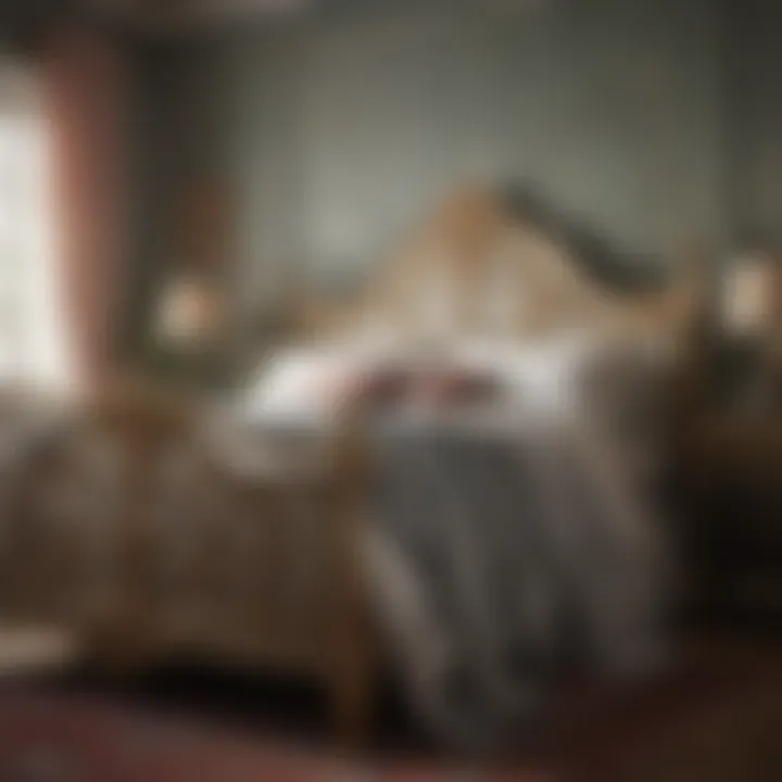 Vintage poster bed showcasing ornate details