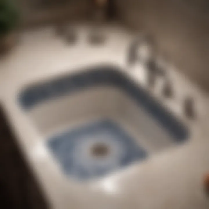 An elegant ceramic kitchen sink featuring intricate patterns and finishes