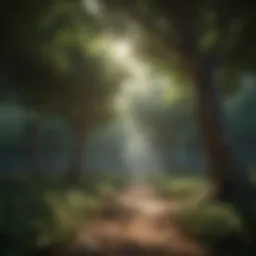 Small trees thriving under a dense canopy