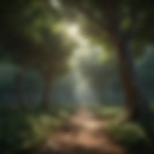 Small trees thriving under a dense canopy