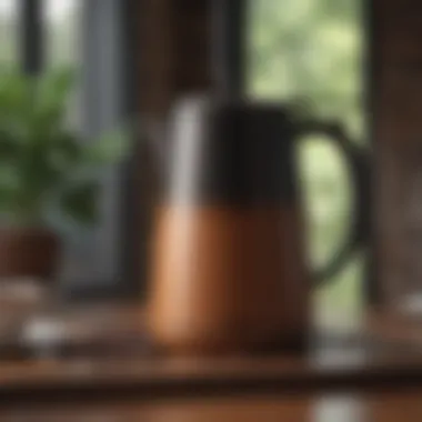 Coffee Pot Essential Features Stylish coffee pot with essential features highlighted