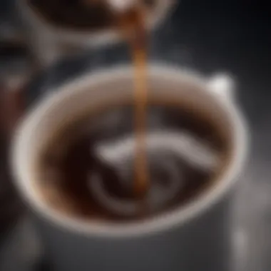 Freshly Brewed Coffee Experience Close-up of freshly brewed coffee in a high-rated pot