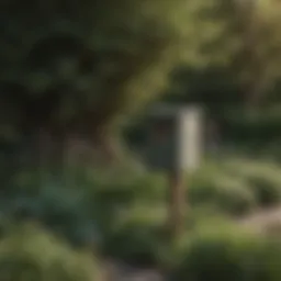 Bat box installed in a serene garden setting