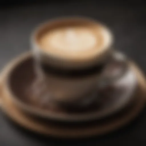 Close-up of a rich crema layer on espresso