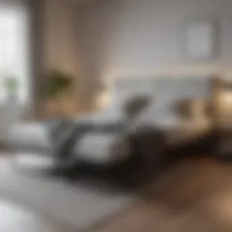 Elegant folding bed in a stylish studio apartment