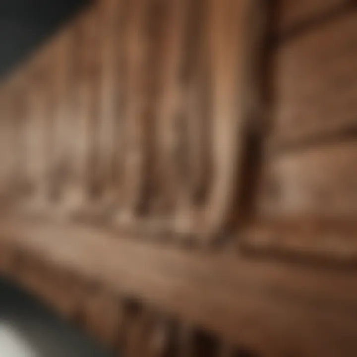 An artistic arrangement of different wood types used in cabinetry, emphasizing style and function